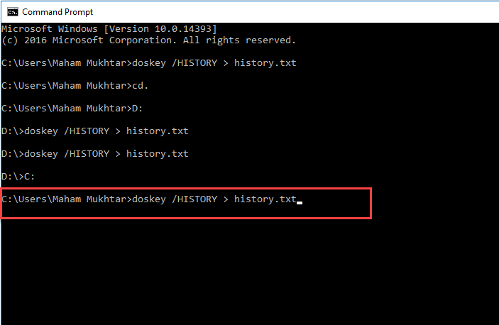 How to View Command History in Command Prompt on Windows
