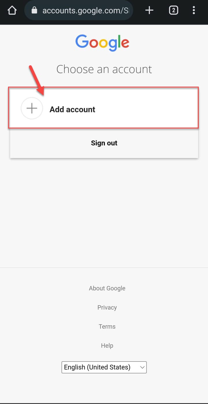 Change Default Google Account