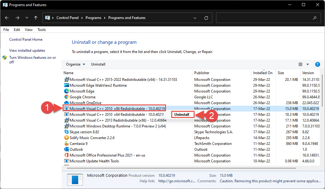 Fix Error 0X80070666 Visual Cpp