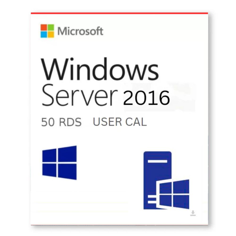 Windows Server 2016 Remote Desktop Services User Connections (50) CAL