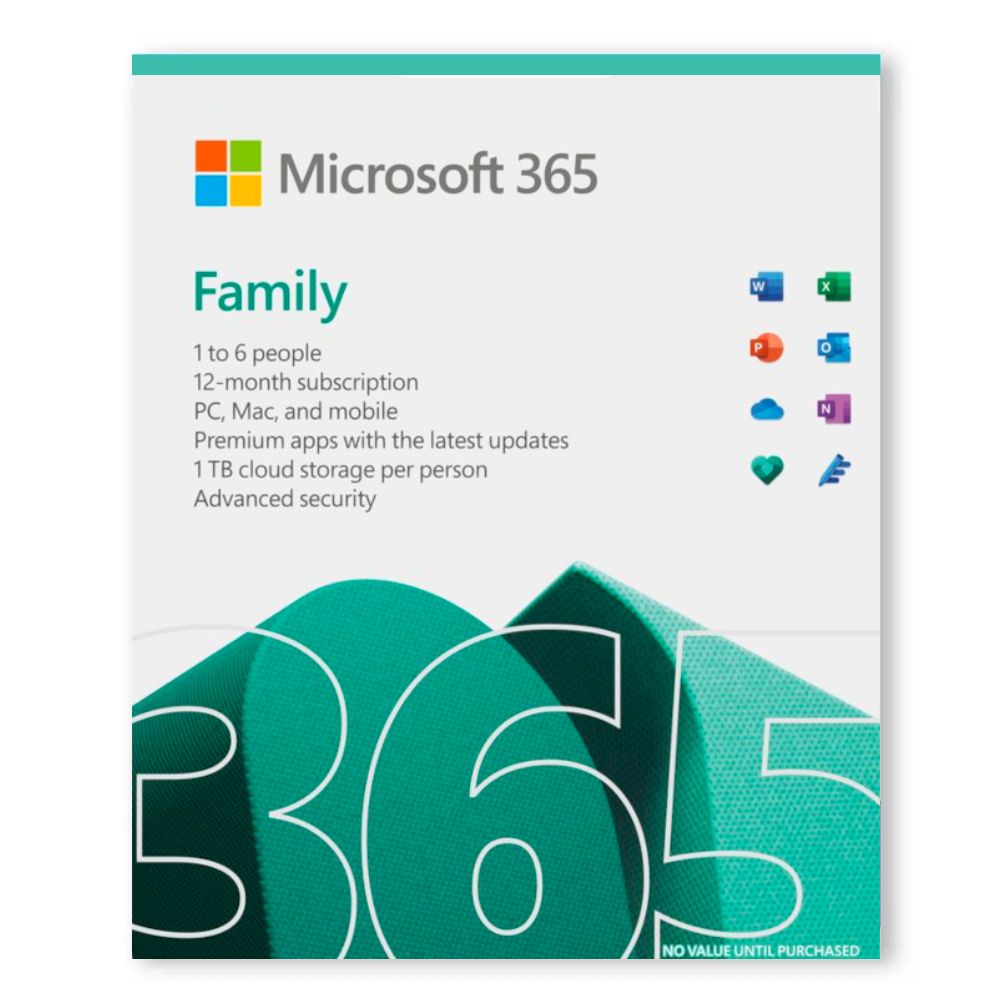 Microsoft 365 Family | 12-Month Subscription, Up to 6 People