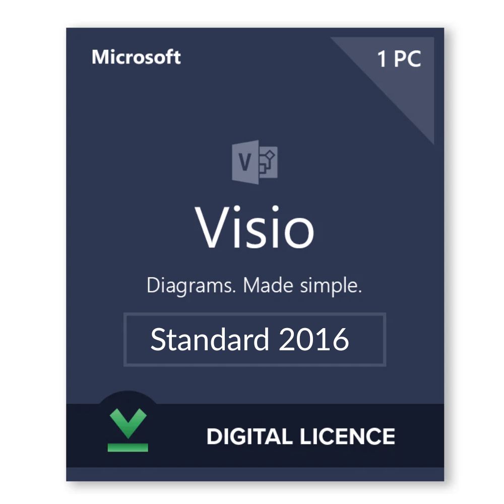 Visio 2016 Standard Activates 1 PCs Online