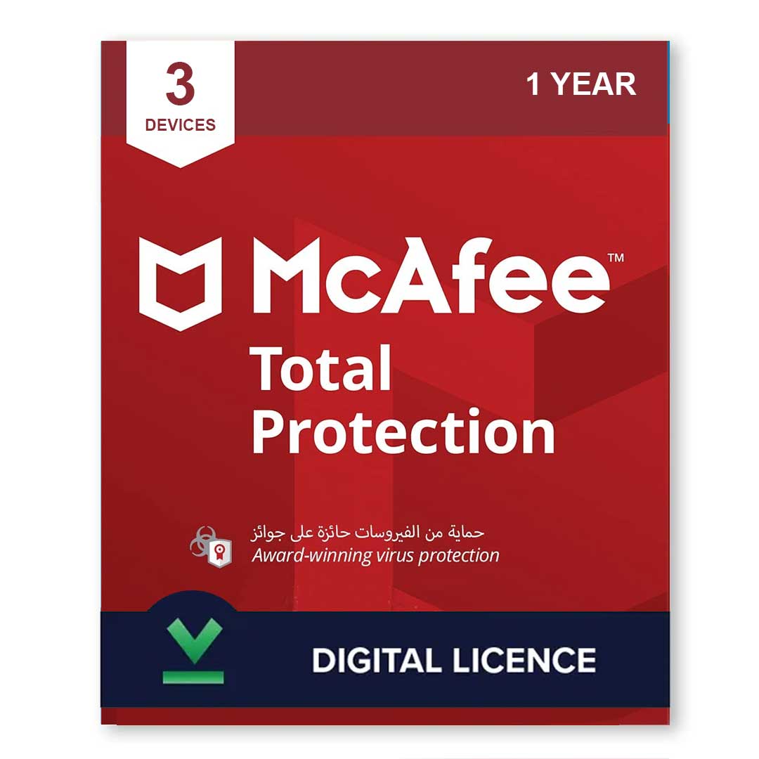 McAfee Total Protection 3 Devices 1 Year Multidevice