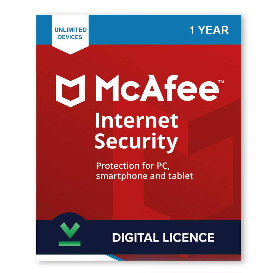 McAfee Internet Security Unlimited Devices 1 Year Activation