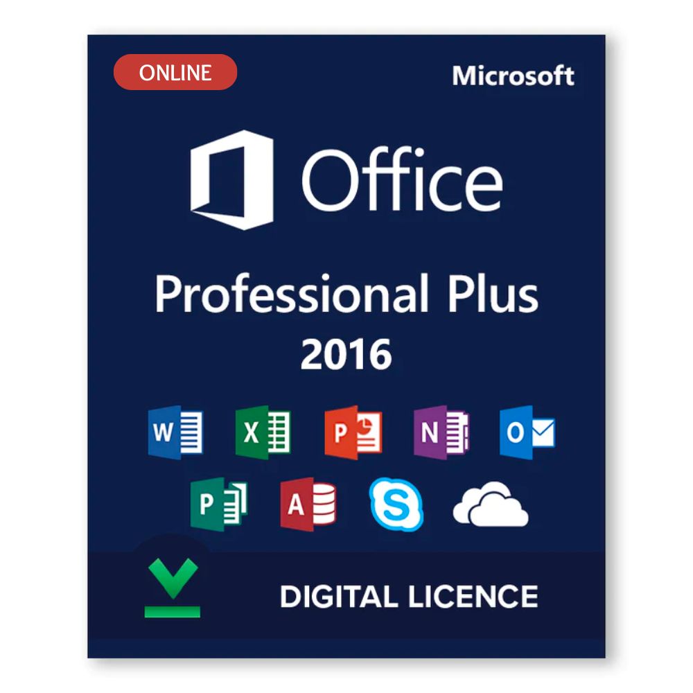 Microsoft Office 2016 Professional Plus 1PC Activation (Online)