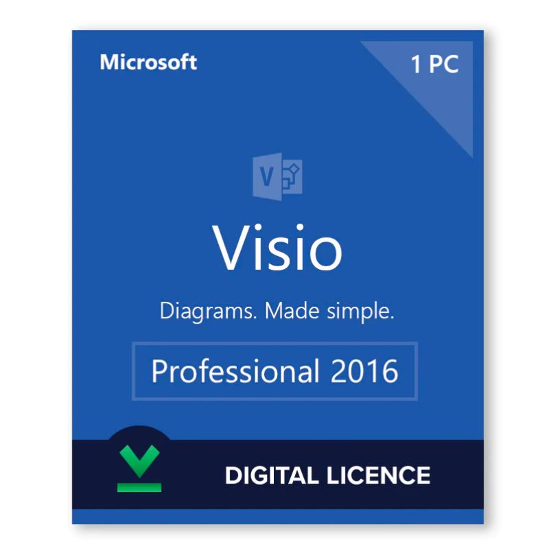 Visio 2016 Professional Activates 1 PCs Online