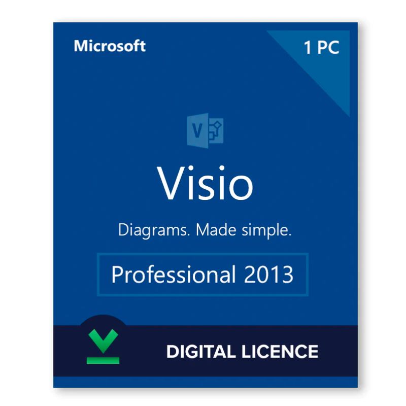 Visio 2013 Professional Activates 1 PCs Online